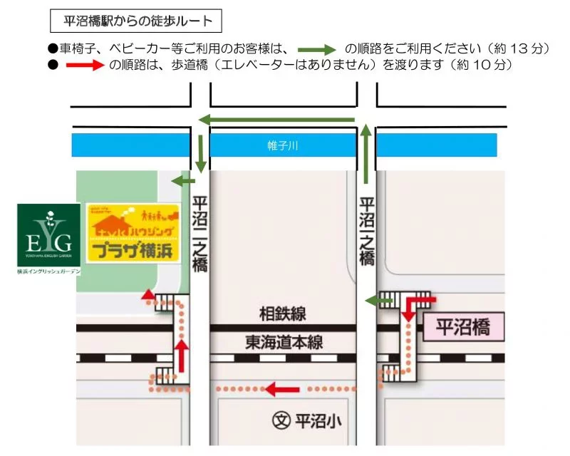 電車でお越しの方